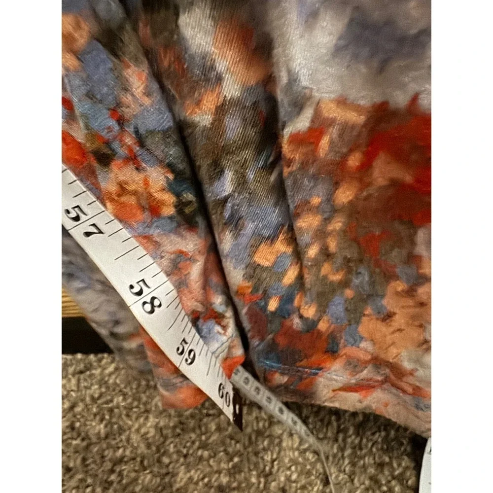 Soft‎ Surroundings Floral Print Maxi Dress 3/4 Sleeve Round Neck multi Size S